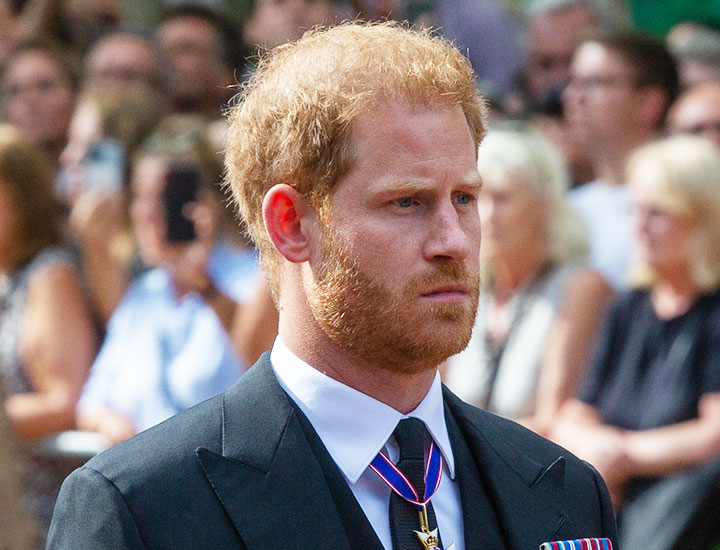 Prince Harry at the Queen's funeral