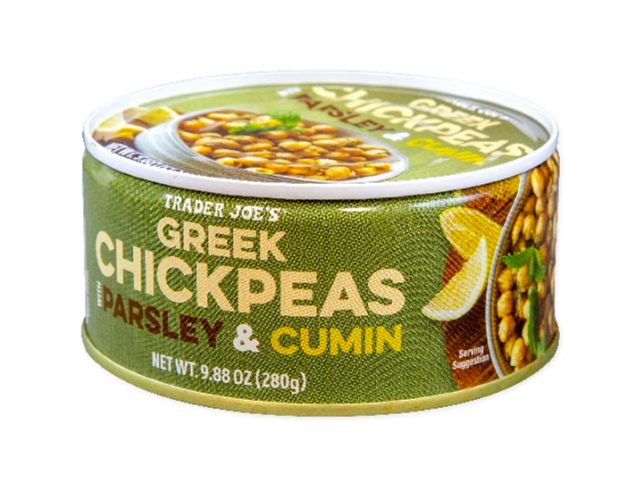 Trader Joe's canned Greek Chickpeas with Parsley and Cumin