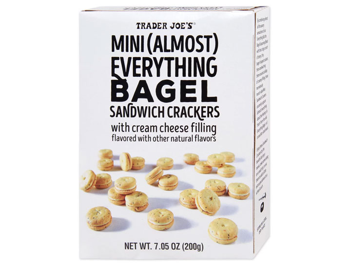 Trader Joe's Mini (Almost) Everything Bagel Sandwich Crackers box