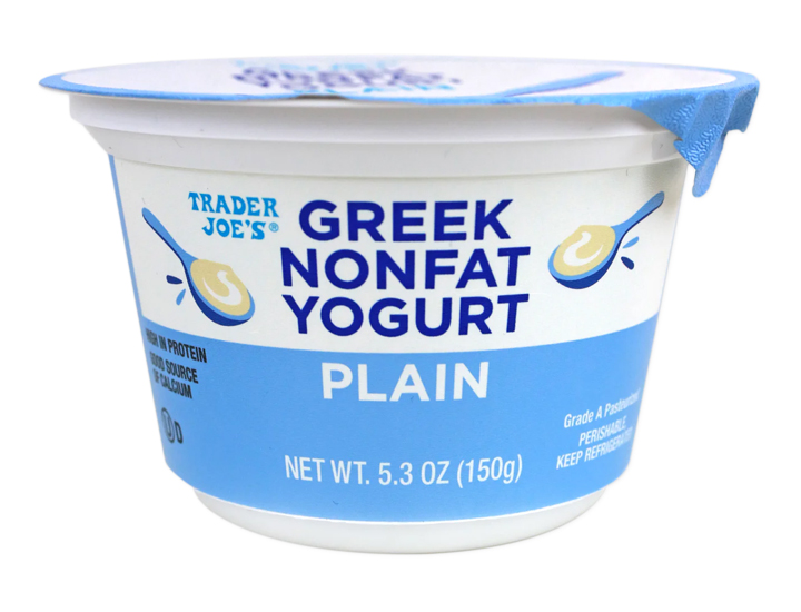 Trader Joe's single serve Plan Greek Nonfat Yogurt