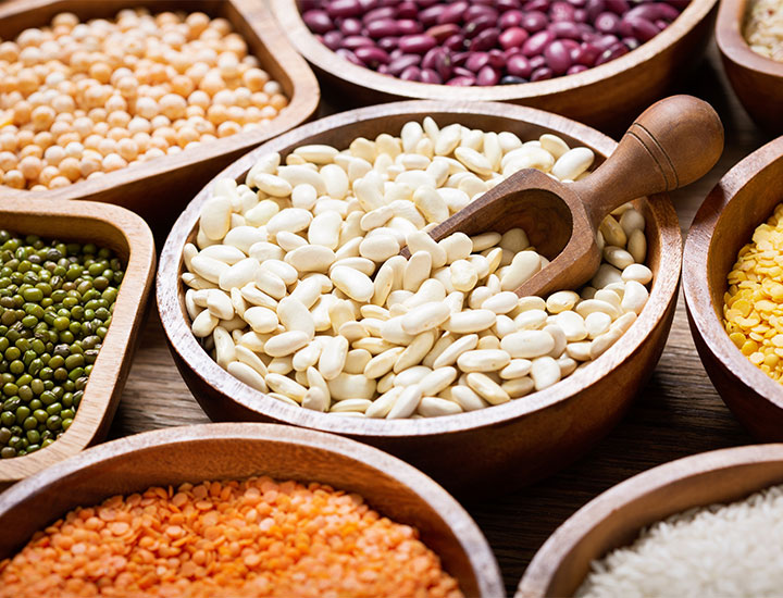 Bowl of various legumes