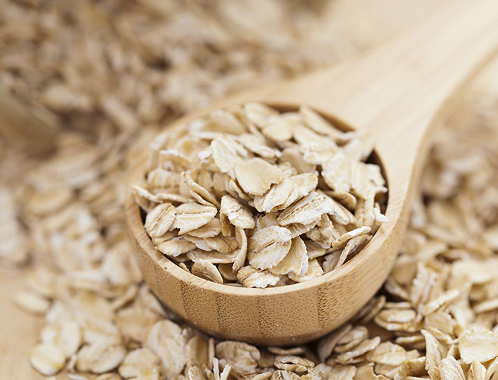 Closeup of raw oats