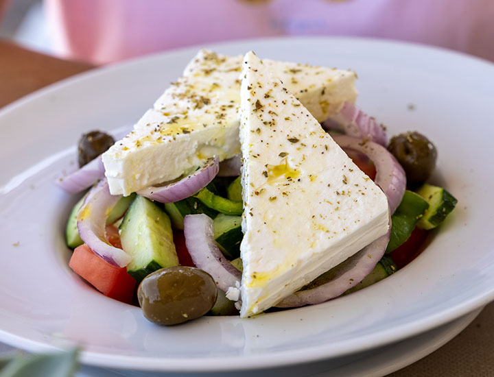 greek salad with feta cheese