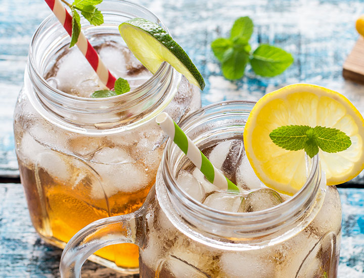 iced teas sugary sweet tea mason jars