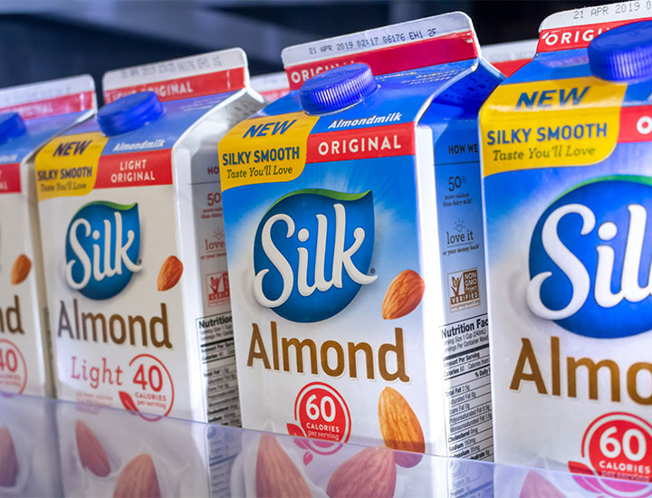 Almond milk cartons