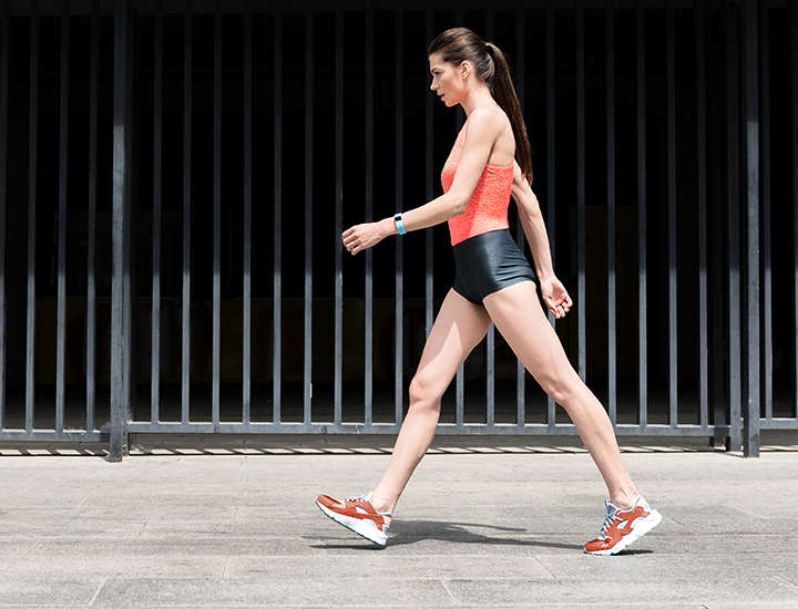 Woman walking for exercise