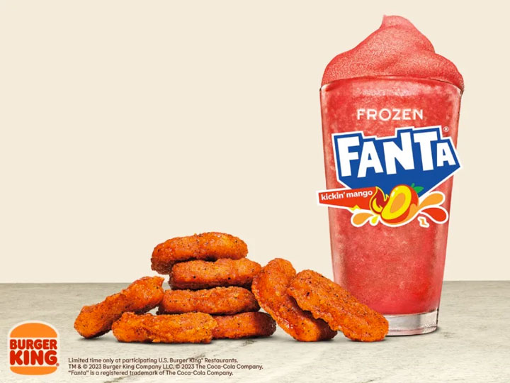 burger king new fiery nuggets frozen mango drink