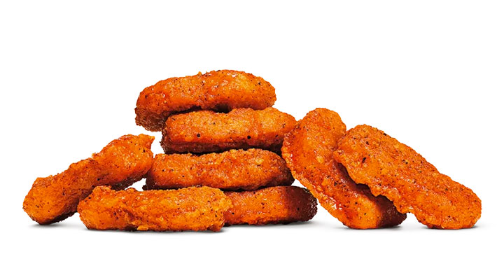 burger king new fiery nuggets isolated