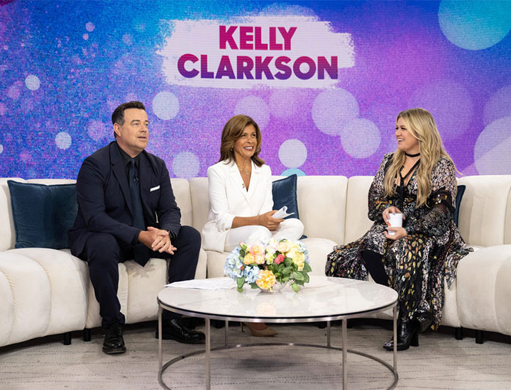 carson daly hoda kotb kelly clarkson the today show june 2023 new york city