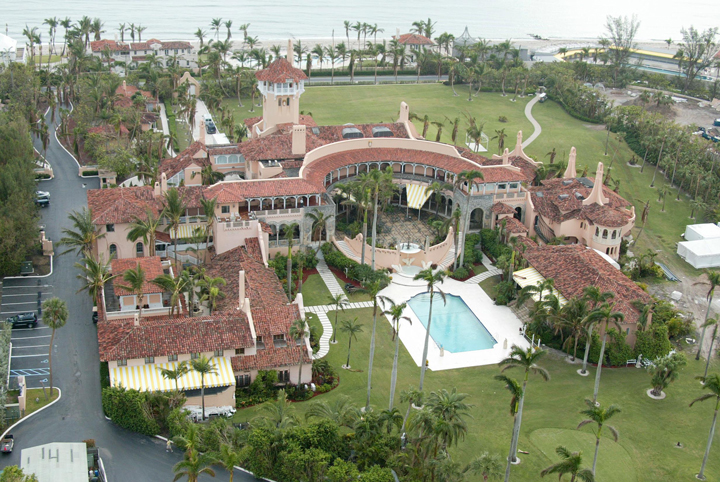 General views of Donald Trump's Mar-a-Lago Palm Beach club in FL