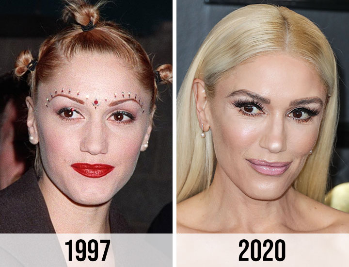 Gwen Stefani nose 1997 to 2020