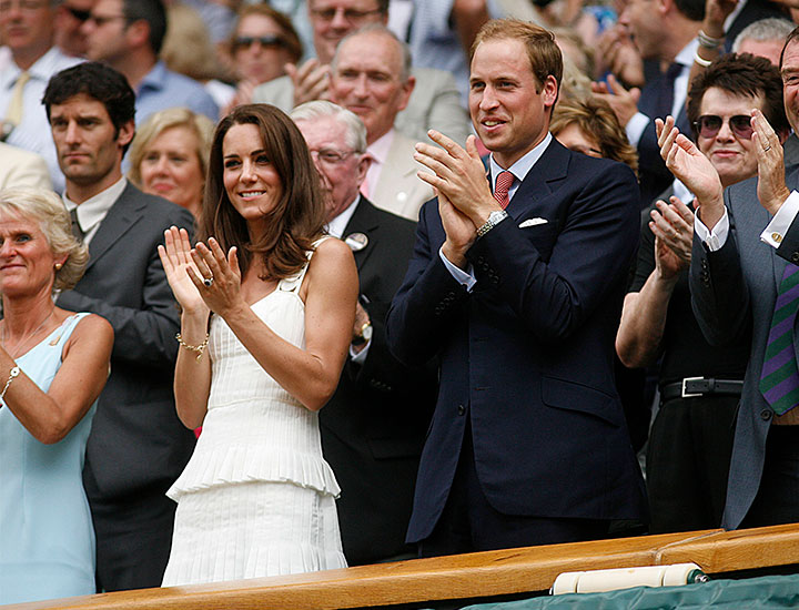 kate middleton prince william in the stands wimbledon 2011