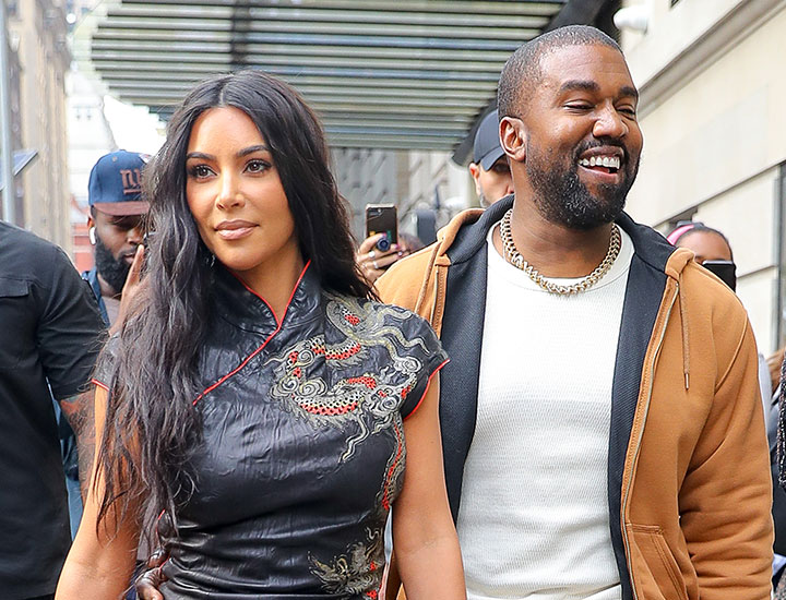 Kim Kardashian Kanye West walking NYC 2019