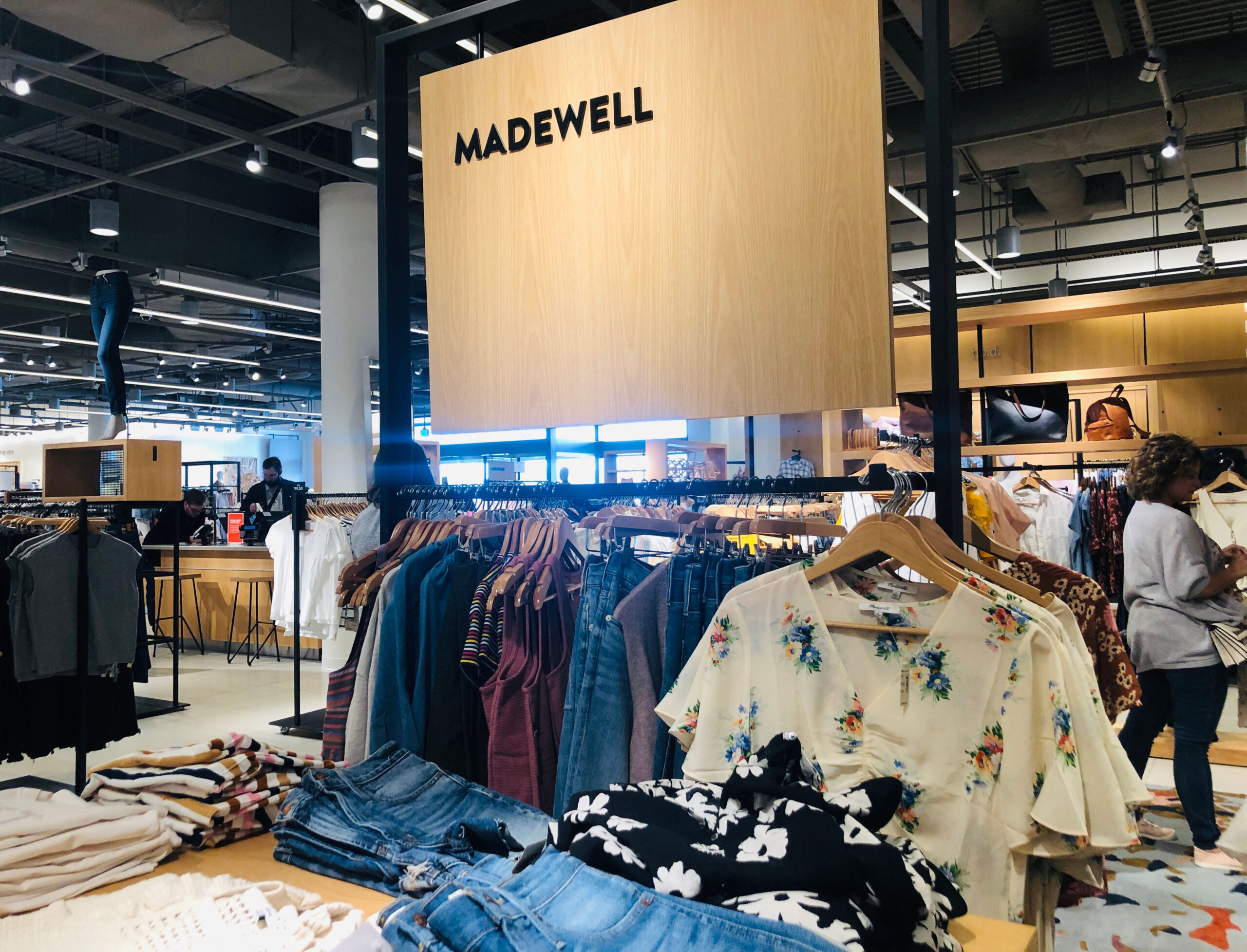 Madewell store interior with clothing