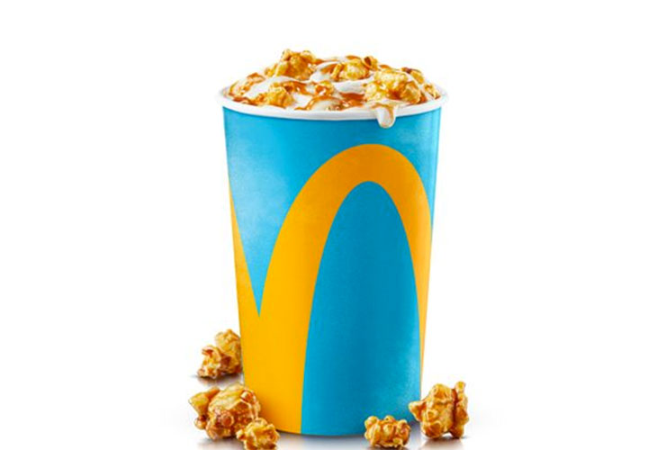 mcdonalds caramel popcorn salty mcflurry close-up