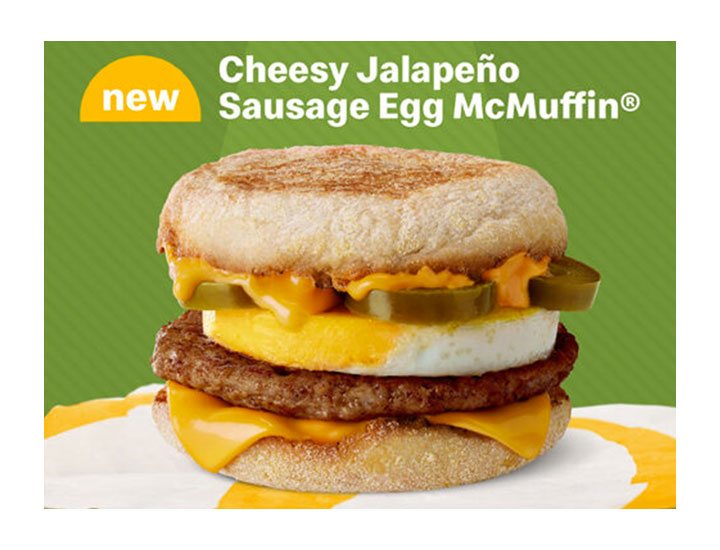 McDonald's new Cheesy Jalapeño Sausage Egg McMuffin