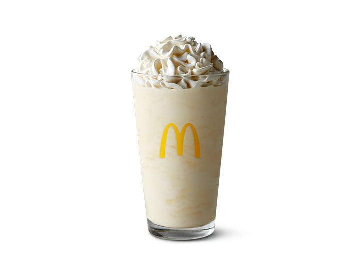 McDonald's vanilla milkshake