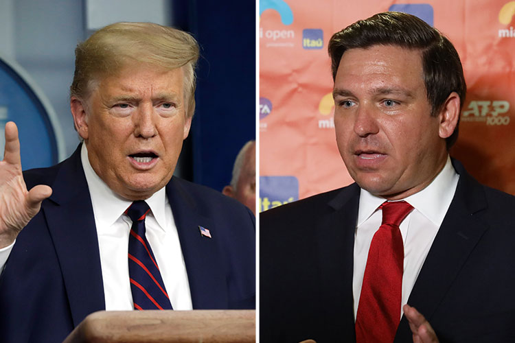 Donald Trump and Ron DeSantis