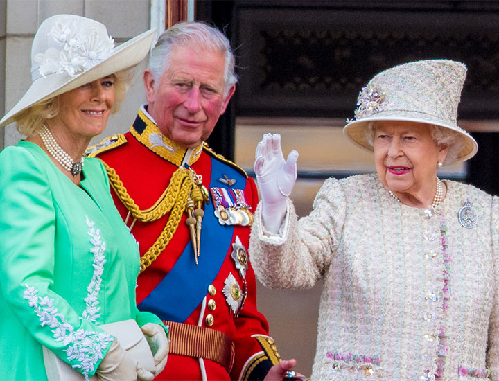 King Charles Camilla Queen Elizabeth II Trooping The Color