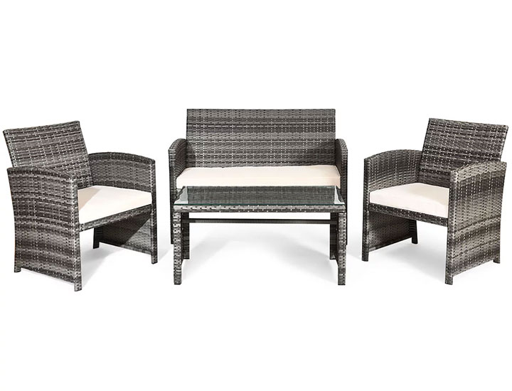 Costway 4-piece Patio Rattan Furniture Set