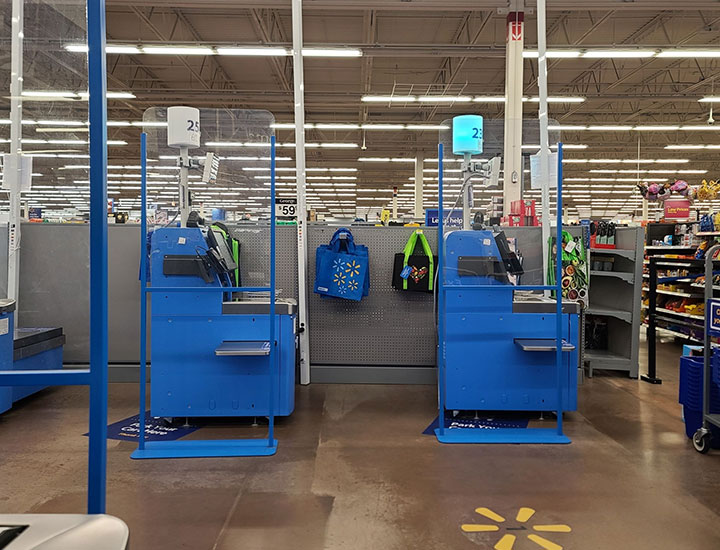 Walmart self checkout aisle