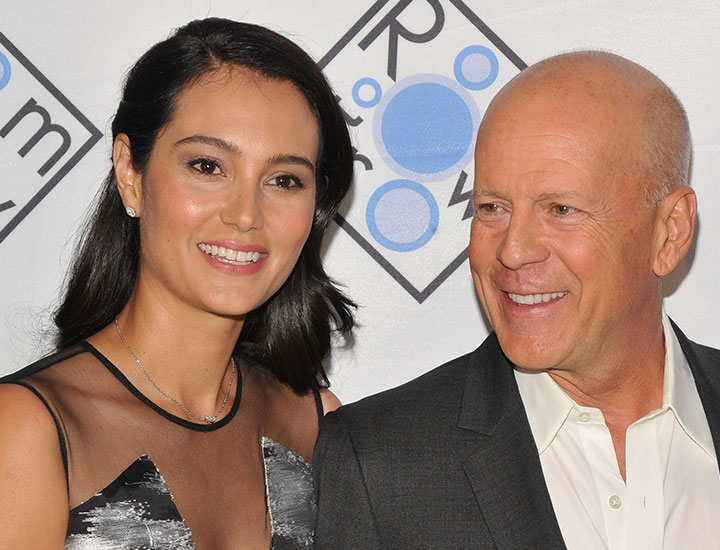 Emma Heming Willis and Bruce Willis in 2017