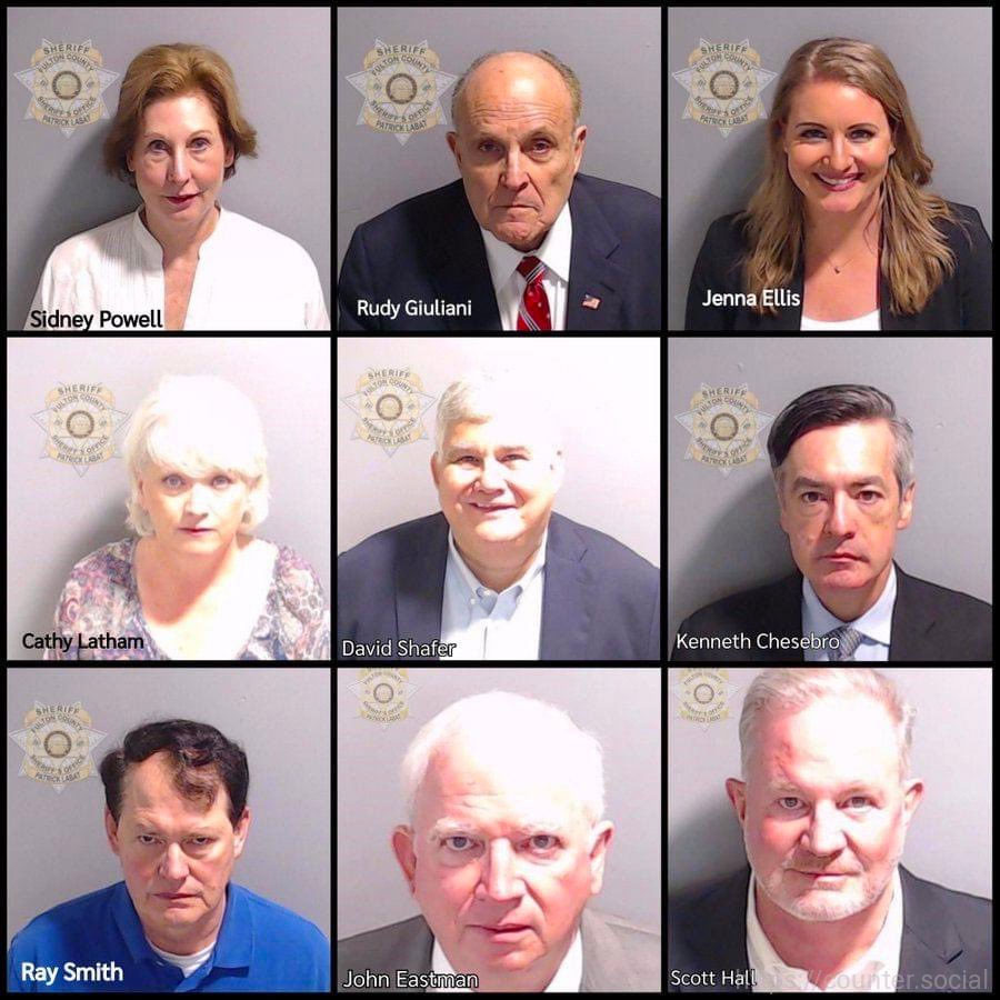 Georgia indictment mugshots of Trump's associates and co-defendants