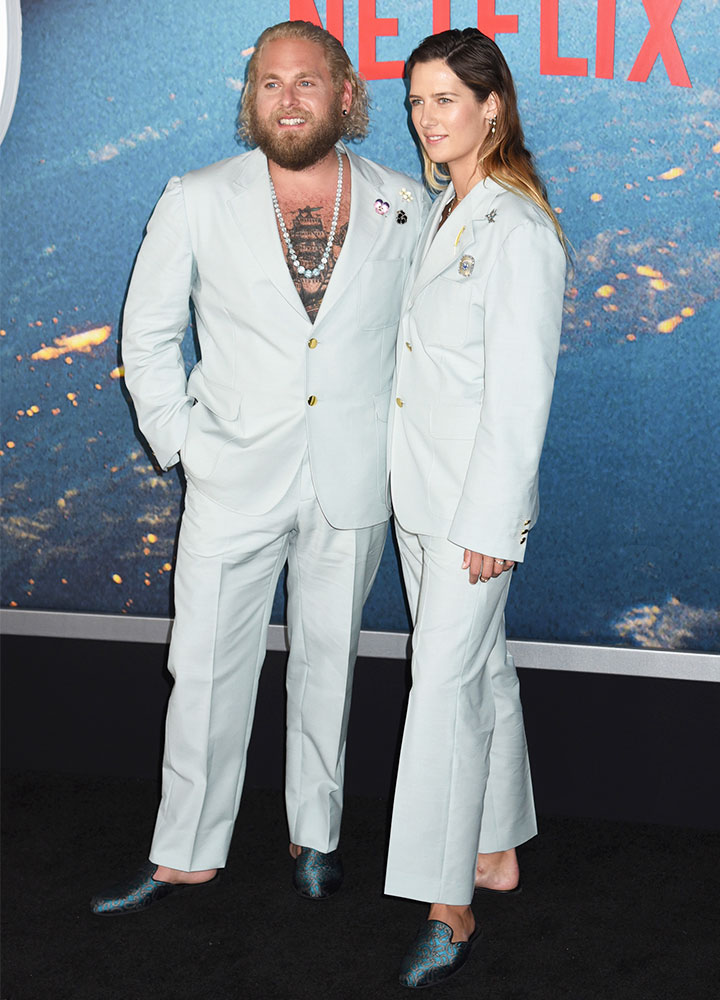 Jonah Hill and Sarah Brady at the premiere of 'Don't Look Up'