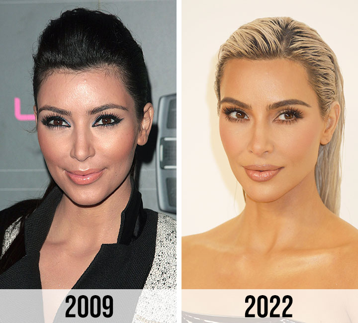 Kim Kardashian 2008 vs 2022
