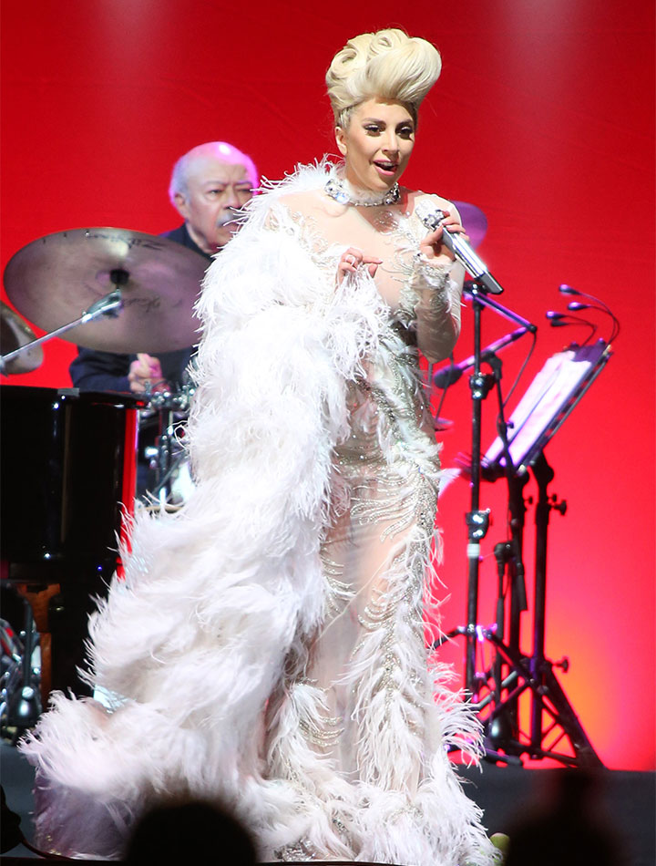 Lady Gaga performing at the Umbria Jazz Festival in Perugia Italy