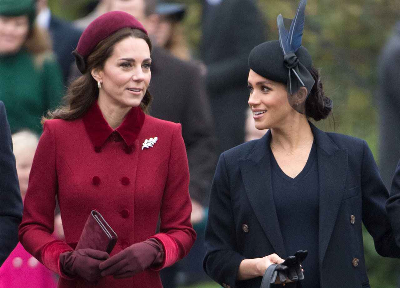 Meghan Markle with Kate Middleton at Christmas 2018