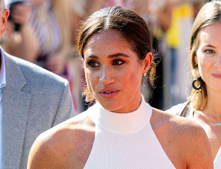 Meghan Markle white turtle neck tank top