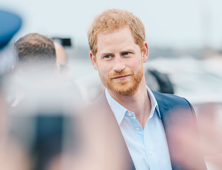 Prince Harry greeting a crowd