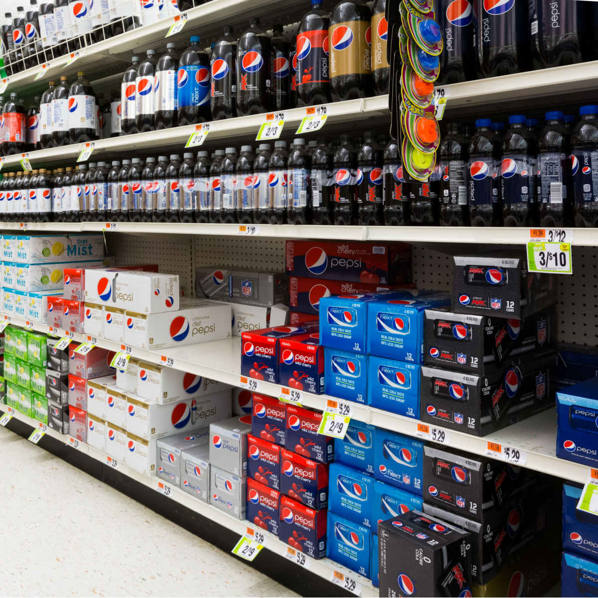 aisle of sodas