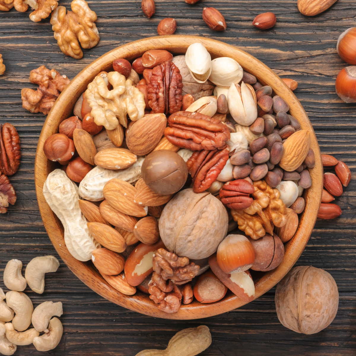 bowl of various nuts