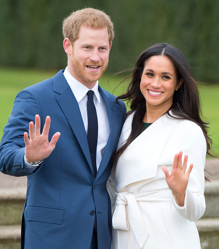 Prince Harry and Meghan Markle at their engagement photocall