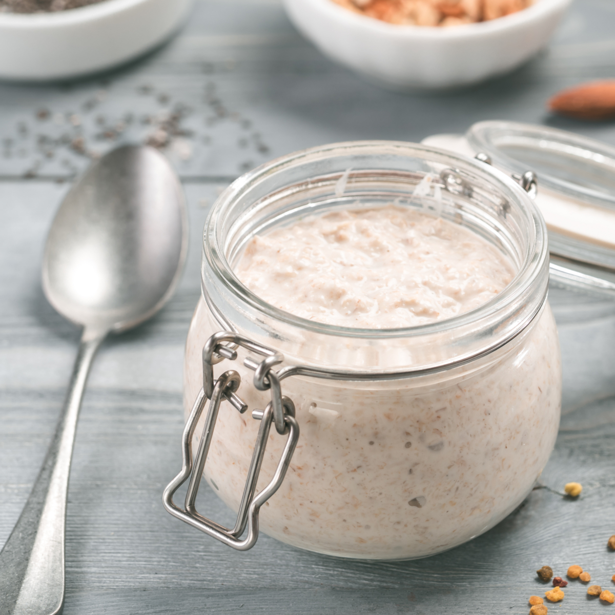 overnight oats in jar