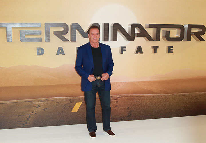 Arnold Schwarzenegger Terminator Dark Fate photocall