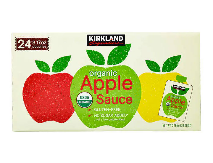 Costco Kirkland Signature Organic Applesauce pouches pack