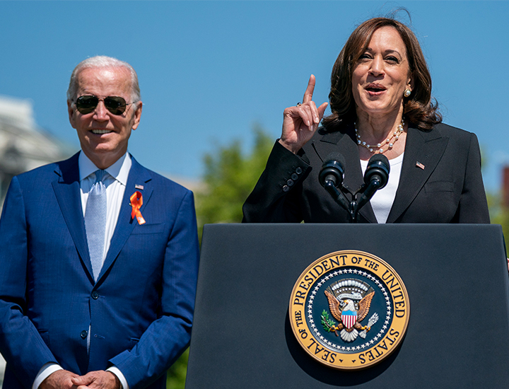 Kamala Harris Joe Biden South Lawn White House