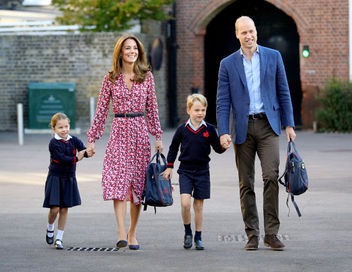 Kate Middleton Prince William Prince George Princess Charlotte first day of school 2019