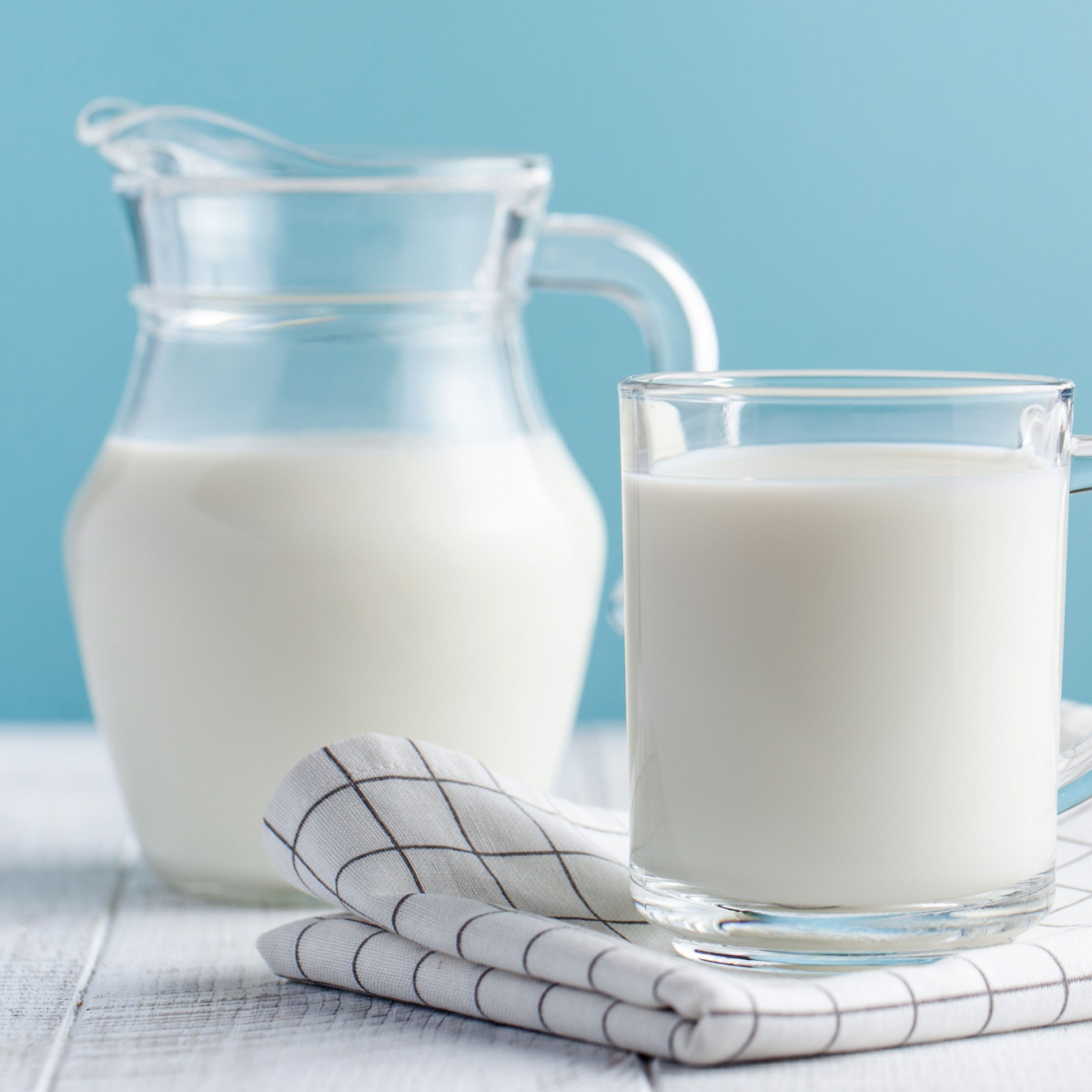 jar and glass of milk