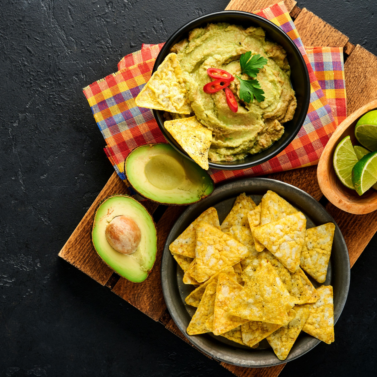 guacamole with chips