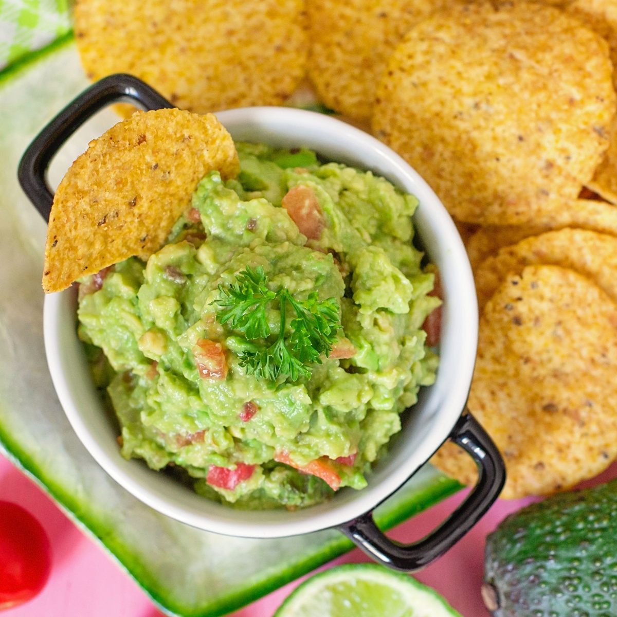 Guacamole with chips