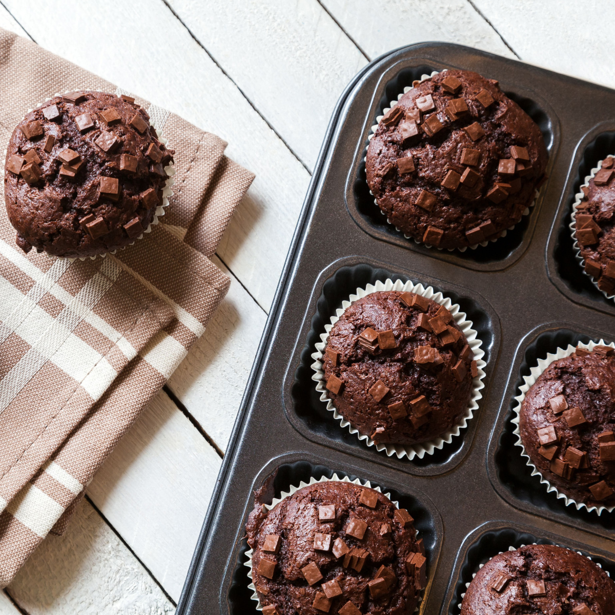 fresh chocolate muffins