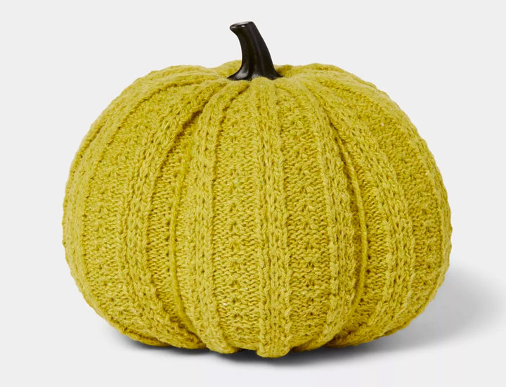 Target Harvest Crewel Ribbed Knit pumpkin medium green