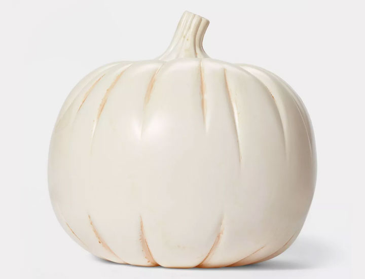 Target Plastic Cream Pumpkin Halloween Decorative Sculpture