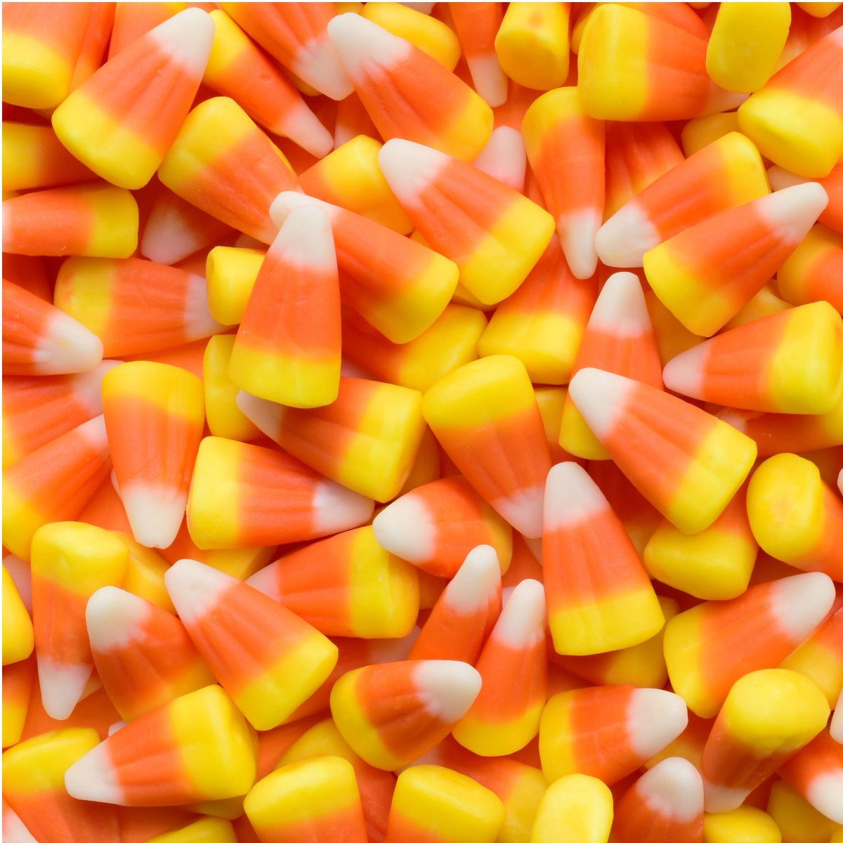 close-up of candy corn