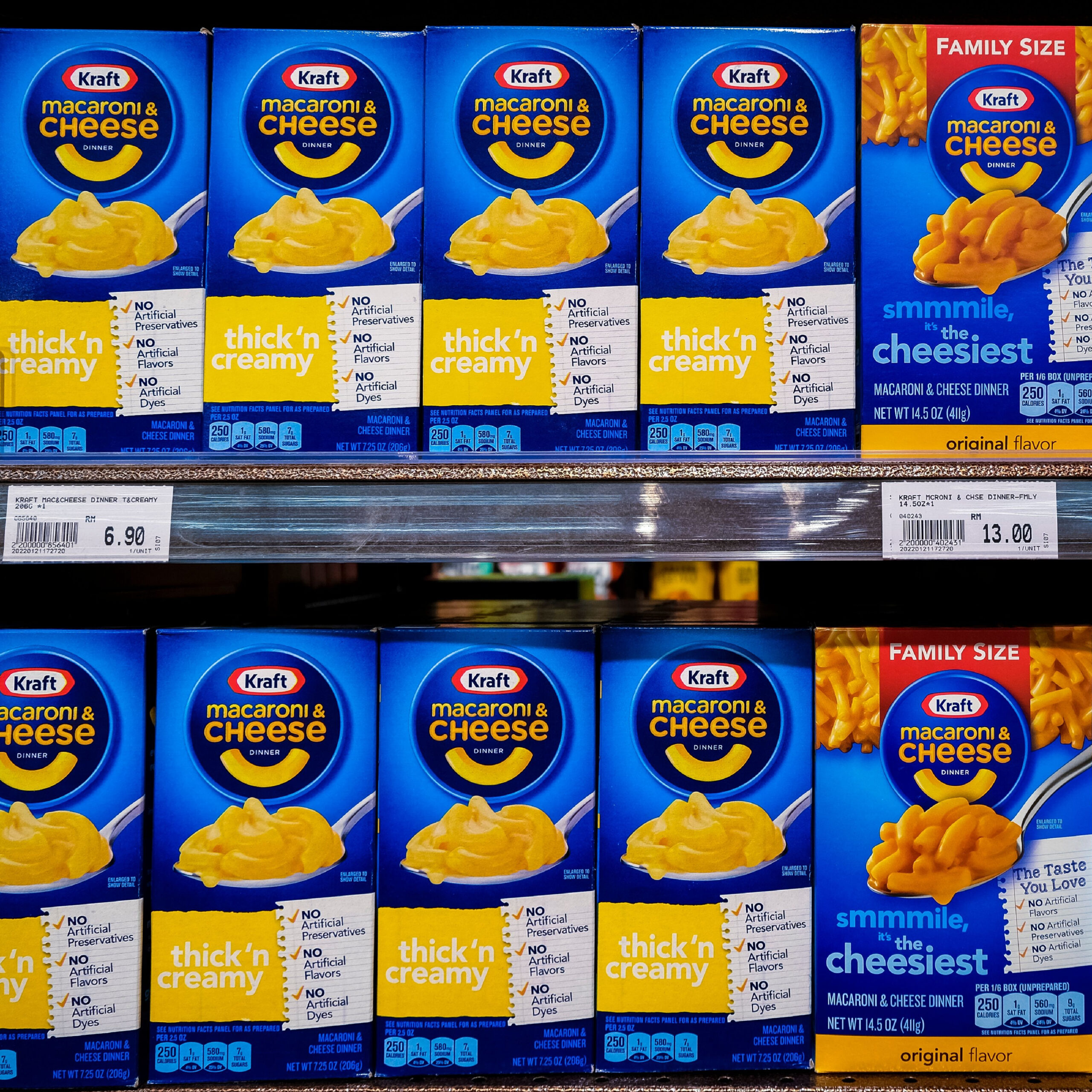 kraft mac and cheese on store shelves