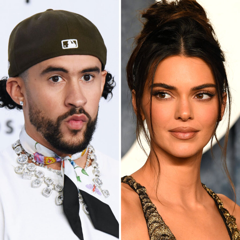 Kendall Jenner seen in sheer blue dress amid Bad Bunny romance
